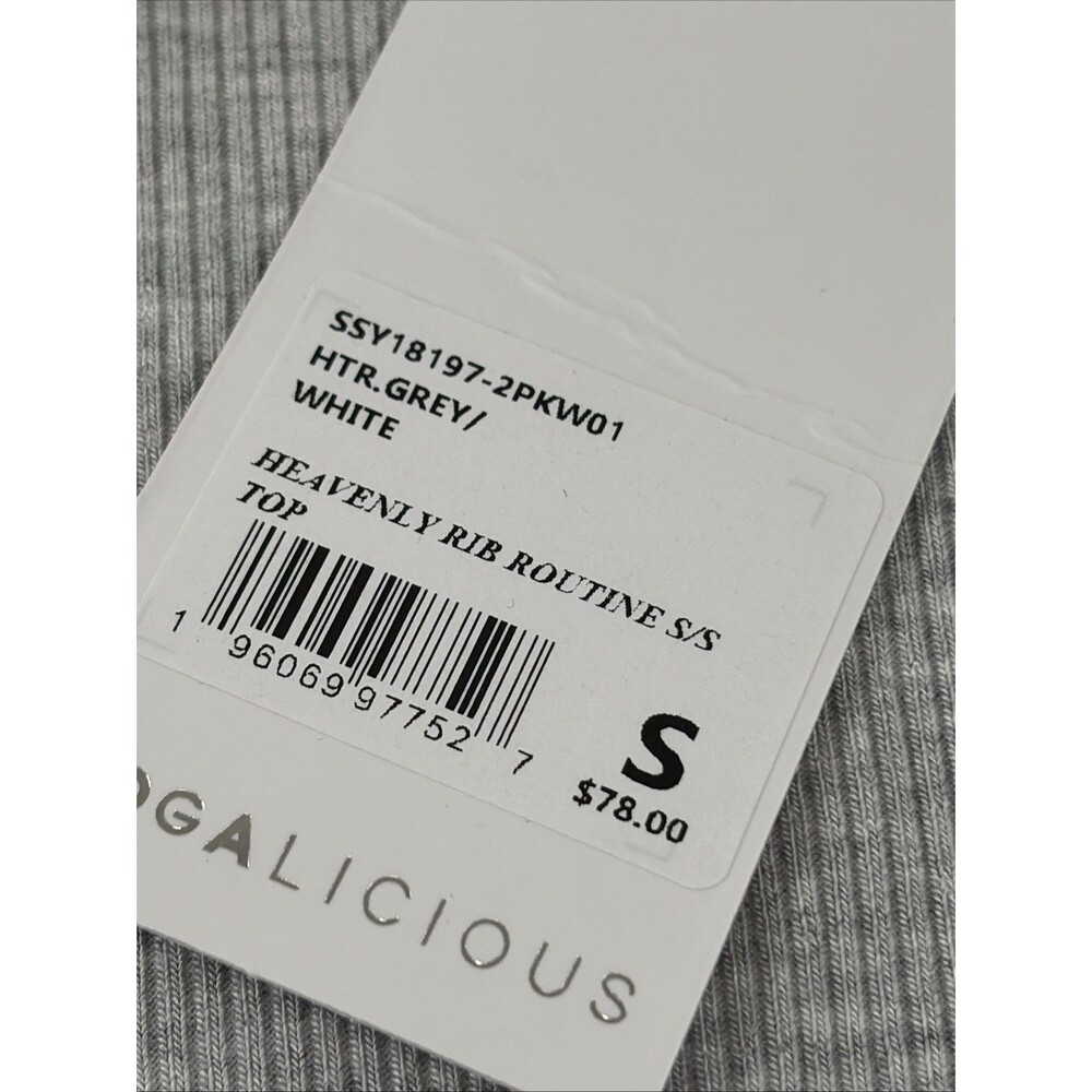 Yogalicious Heavenly Rib Routine Short Sleeve Top Size Small - Picture 2 of 9